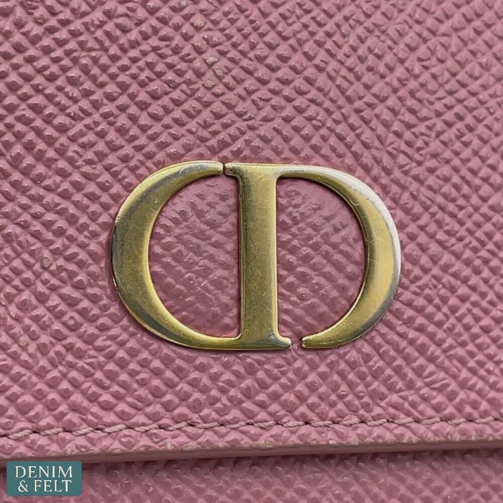 Christian‎ Dior Montaigne 30 Lotus Pink Trifold Compact Wallet Gold Hardware - Picture 9 of 16